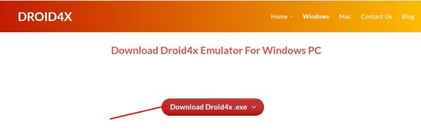 Nhấn vào “Download Droid4x.exe”